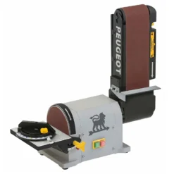 PEUGEOT - EnergySand-150 Combiné Ponceur 450W 2850 Tr/min ø150 Mm 915x100 Mm - Ponceuse Puissante pour Bois