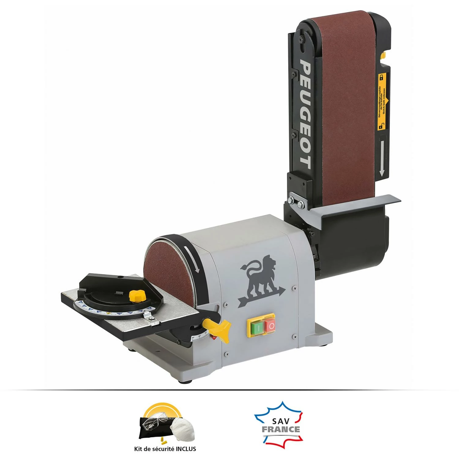 PEUGEOT - EnergySand-150 Combiné Ponceur 450W 2850 Tr/min ø150 Mm 915x100 Mm - Ponceuse Puissante pour Bois – Image 2