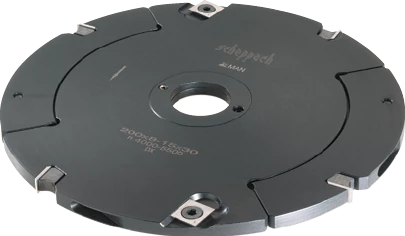 Scheppach Fraise à Feuillurer Extensible à Plaquettes Carbure Interchangeables - Outillage pour Toupie Alésage 30