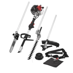 Scheppach MFH3300-4P Outil Multi-fonction 4 En 1 | Moteur 2 Temps 51,7 Cm³ | Coupe-bordure, Débroussailleuse, Taille-haie, Élagueuse