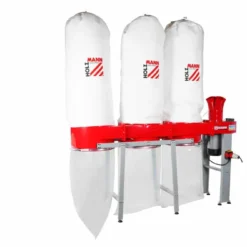 HOLZMANN ABS4560 Aspirateur à Copeaux de Bois 3700 W, 3 x 160 L, 400 V - Aspirateur Industriel Puissant pour Bois, Métal, Bâtiment et Jardin