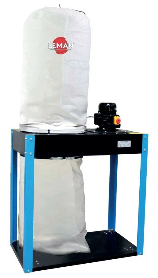 LEMAN ASP165 Aspirateur à Copeaux Monophasé 165 Litres - 230V - 1500 W - 2900 M3/h - Idéal pour Atelier de Bois, Métal et Bâtiment