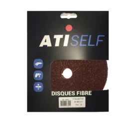 ATI - Disque Fibre Ø180mm pour Bois et Métal - Grains 36, 80, 120 - Abrasifs Professionnels