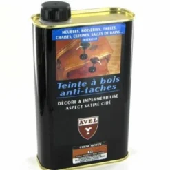 Teinte à Bois AVEL - Anti-taches, Décore et Imperméabilise 500ml (Chêne Clair) | Aspect Satiné Ciré