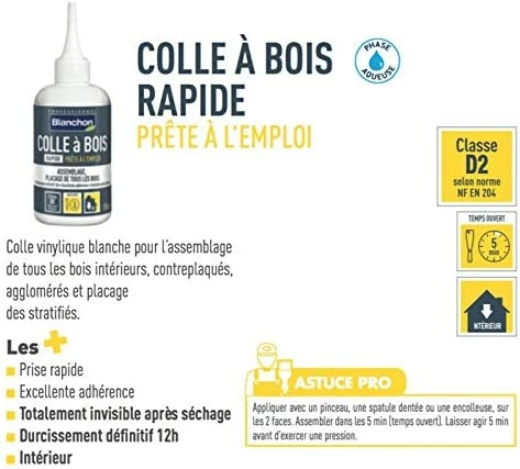 BLANCHON Colle à Bois Rapide - Adhésif Puissant pour Collage du Bois – Image 3