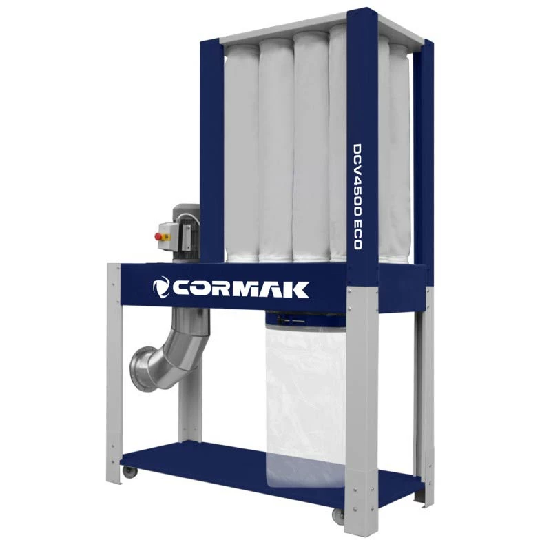 CORMAK DCV4500Eco - Aspirateur à Copeaux Industriel 4500m³/h - Filtration Avancée - 400V