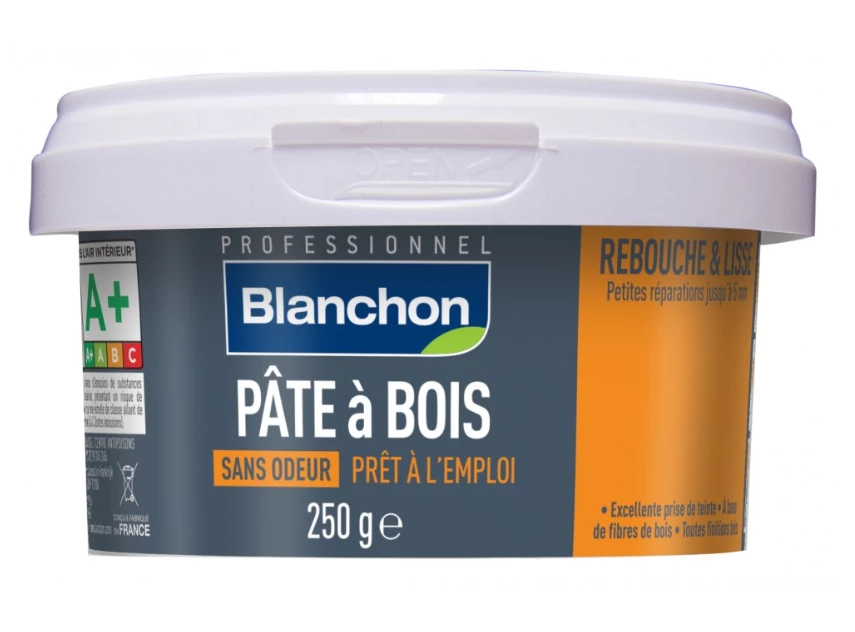 BLANCHON Pâte à Bois - Rebouchage & Lissage - 80g, 250g, 500g - Teintes Variées - Entretien du Bois – Image 4