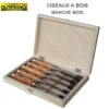 OUTIFRANCE - Coffret de 5 Ciseaux à Bois Professionnels | 8, 10, 12, 15, 20 mm | Outillage à Main