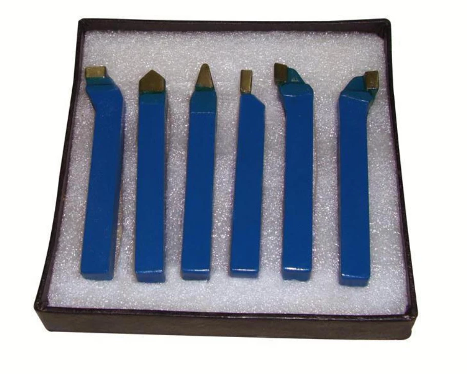 HOLZMANN Coffret Démarrage Tournage Métal 6 Outils TCT 12 Mm - Kit Complet pour Tour à Métaux