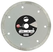 LEMAN - Disque Diamant à Jantes Continue Cannelé Grès Cérame Dia 125 Mm - Outillage Tronçonnage et Meulage