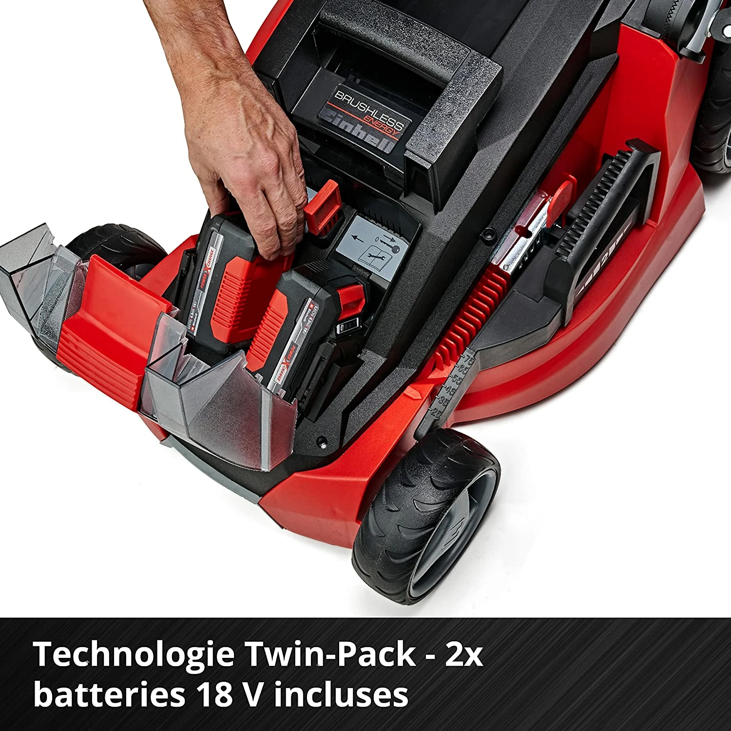 Einhell GE-CM 43 Li M Kit (2x4,0Ah) - Tondeuse à Gazon Sans Fil 43 cm, Jusqu'à 600m², Batterie Incluse – Image 9