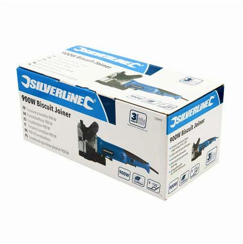 Silverline Fraiseuse Lamelleuse Lamello 900W - Profondeur de Coupe 19mm - Machine à Bois Puissante – Image 5