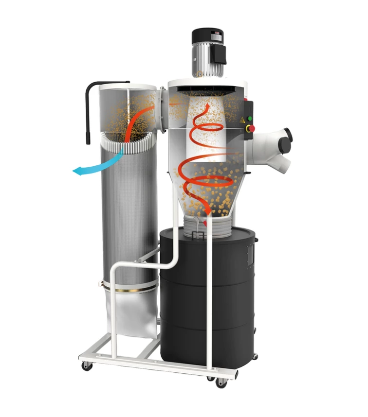 JET JCDC-30-T Système D'aspiration Cyclonique 400V-50Hz 2200W 3CV 2800T/min 2540 M3/h - Aspirateur Professionnel pour Bois, Métal, Bâtiment, Jardin – Image 3