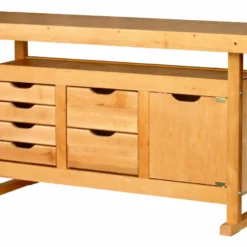 OUTIFRANCE - Établi Bois Menuisier 1750x500 mm avec 1 Porte et 6 Tiroirs | Idéal pour Outillage à Main