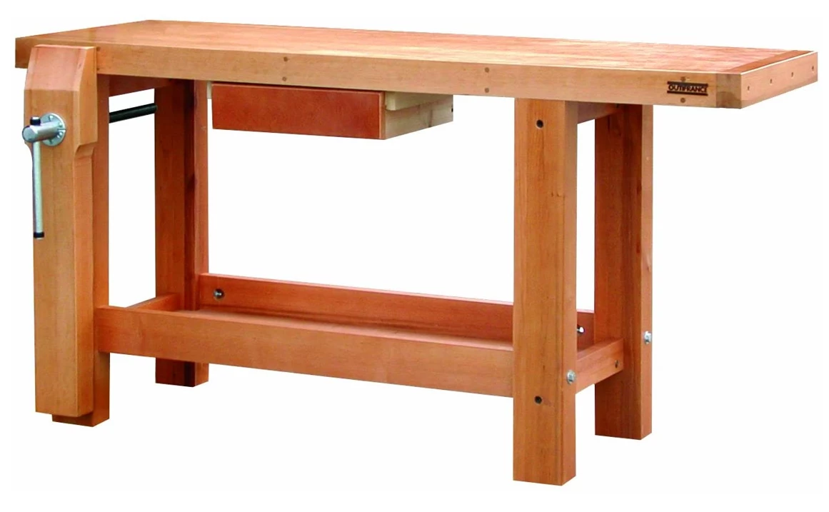 OUTIFRANCE - Établi Bois Menuisier Professionnel 1500x500 mm avec 1 Rayon et 1 Tiroir