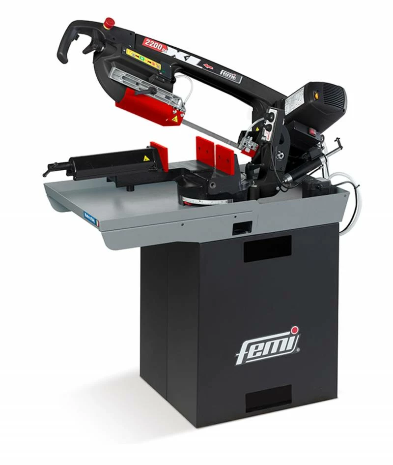 FEMI - 2200 DAXL Scie à Ruban Métal Sur Socle 230V 2000W - Coupe Max. 200mm | Scie à Ruban pour Métaux Professionnelle