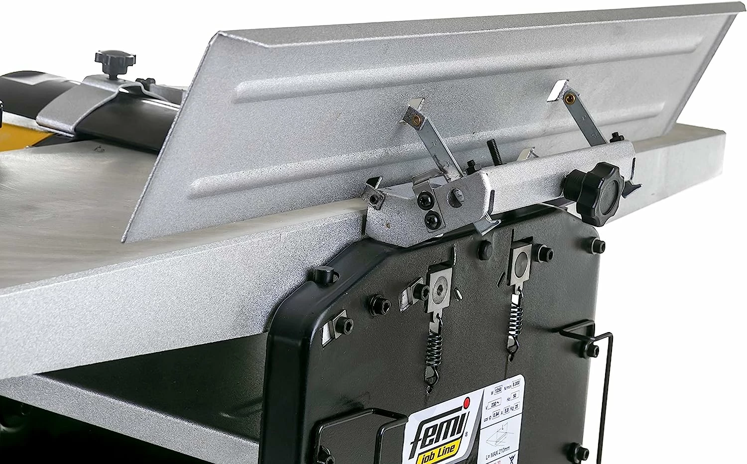 FEMI-JOBLINE PF204 Dégauchisseuse-Raboteuse 210 mm avec Aspirateur Intégré - 1500 W - Idéal pour le Travail du Bois – Image 9