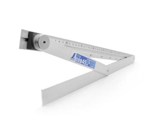 SHINWA - Fausse équerre Coulissante en Aluminium - 300, 450 ou 600 mm - Outil de Mesure Précise pour Menuiserie