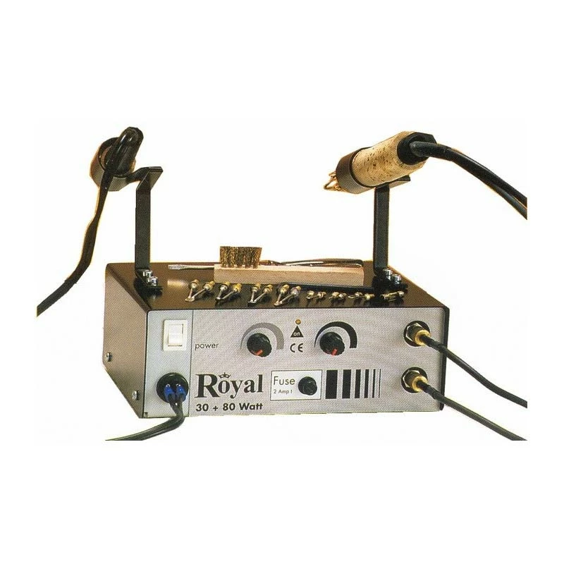 HOBBYRING - Brenn Royal - Poste De Pyrogravure Double Professionnel 30 W + 80 W - Graveuse à Bois, Métal, Bâtiment, Jardin