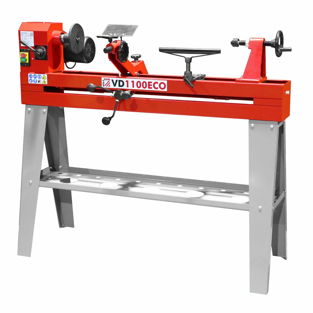HOLZMANN VD1100ECO Tour à Bois avec Variateur de Vitesses + Copieur - 1000mm - S1 750W - Machine à Bois de Précision