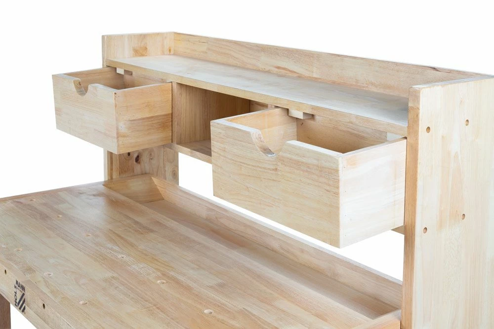 HOLZMANN WB123A - Établi De Menuisier 1230 Mm Pliable, En Bois D'hévéa - Outillage Professionnel – Image 2