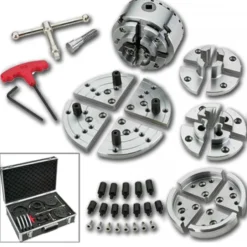 HOLZPROFI - DW-KIT96 Coffret Mandrin 4 Mors & Accessoires pour Tour à Bois | Outillage Professionnel