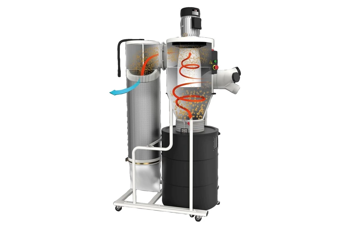 JET JCDC-15-M Système d'aspiration cyclonique 230V-50Hz 1100W 1.5CV - Débit d'air : 1527 m³/h | Aspirateur pour bois, métal, bâtiment et jardin – Image 6