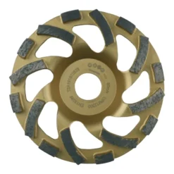 LEMAN - Plateau Diamanté Virgule Béton et Granit, Diamètre 125 mm, Alésage 22.23 mm