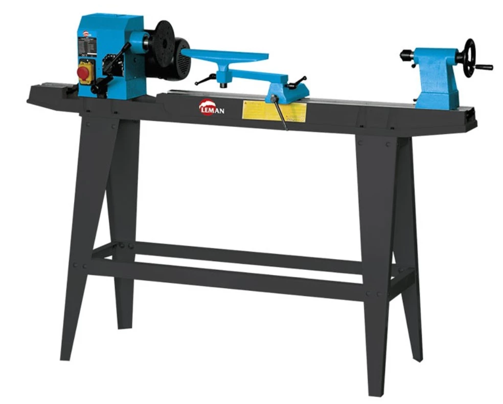 LEMAN - Tour à Bois TAB085 850mm avec Piètement Acier - 230V / 450W - Idéal pour Bois et Copiage