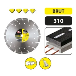Disque Diamant LEMAN 310 pour Asphalte et Béton Armé - Segments Profonds