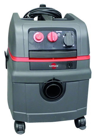 LEMAN - ASP255 Aspirateur Cuve Polypropylène 25L - 1400W - 270 MBar - Décolmatage Inclus - Prise Synchronisée