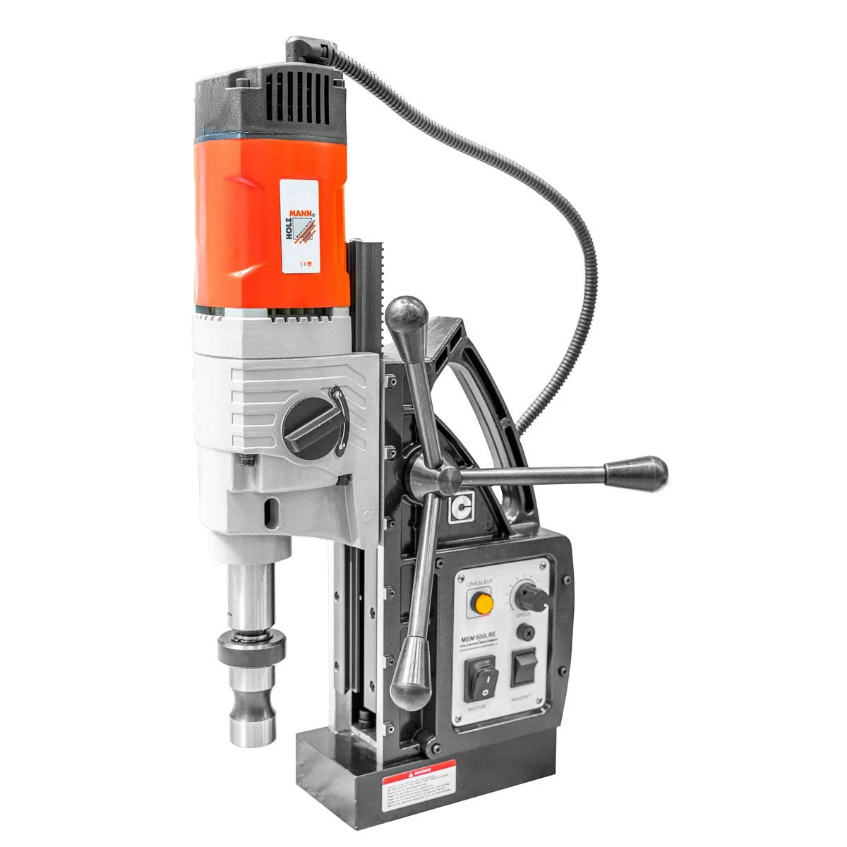 HOLZMANN MBM600LRE - Perceuse Magnétique 2080 W - 230V - Diamètre Fraisage 60 Mm - Machine Métal Pro