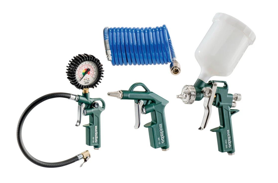 Compresseur Pneumatique METABO Basic 250-50 W Set 1500W - 8 Bar - 50L - 95L/min avec Set D'outils à Air Comprimé LPZ 4 – Image 3