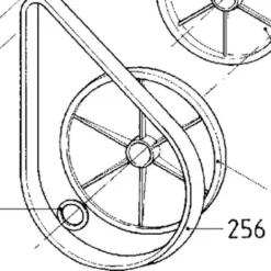 Courroie Plate Rep. 256 pour HC 260 C 2,20 WNB - Pièces Détachées Métabo