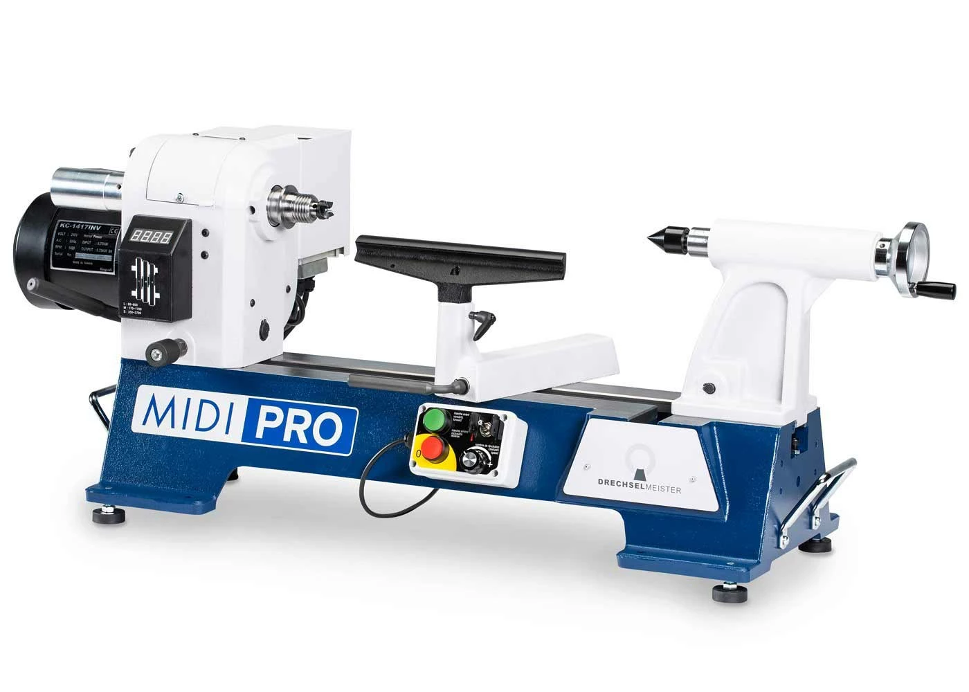 DRECHSELMEISTER - MIDI PRO - Tour à Bois Modulaire 450 mm avec Poupée Principale Pivotante et Mobile - 735 W – Image 2