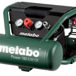 METABO - Compresseur Pneumatique 180-5 W OF 1100W, 8 Bar, 5L, 75L/Min - Idéal pour Travaux Bâtiment