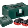 Pack Énergie Metabo : 2 Batteries 18V LiHD 3.5 Ah, 1 Chargeur Rapide ASC Ultra - 36V + 1 Métaloc