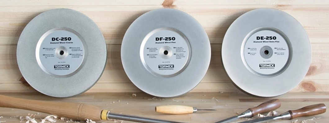 TORMEK Meules Diamant Diamètre 250 mm - 3 Grains (360, 600, 1200) | Accessoires pour Affûteuses TORMEK