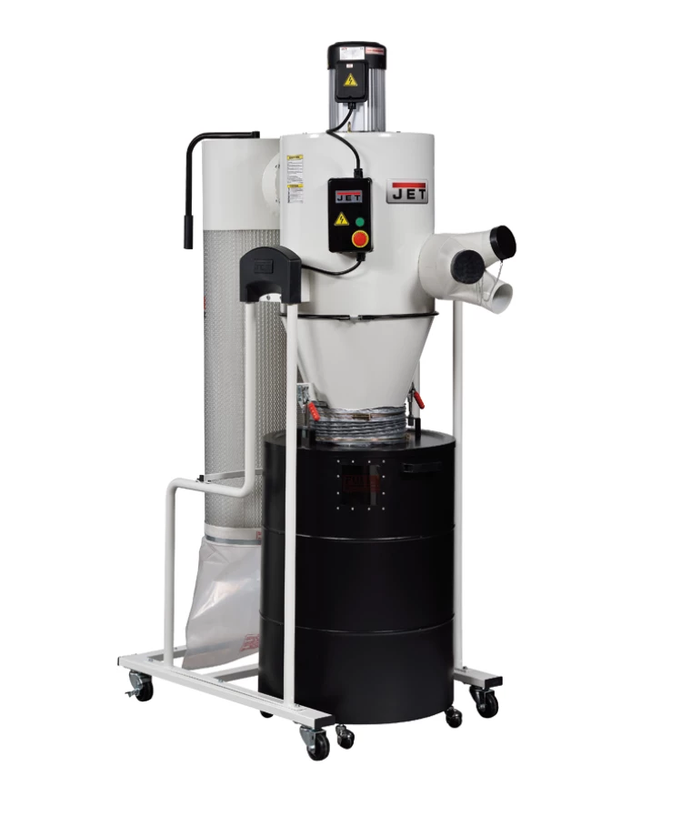 JET JCDC-30-T Système D'aspiration Cyclonique 400V-50Hz 2200W 3CV 2800T/min 2540 M3/h - Aspirateur Professionnel pour Bois, Métal, Bâtiment, Jardin