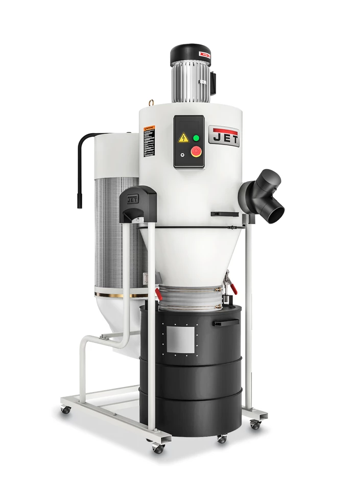 JET JCDC-20-M - Système D'aspiration Cyclonique Puissant - 2159 M3/h, 230V-50Hz, 1500W, 2CV - Pour Bois, Métal et Bâtiment