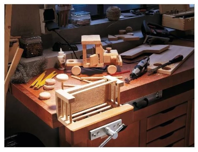 OUTIFRANCE - Établi Bois à Caisson 1500x500 mm avec 2 Portes et 4 Tiroirs - Outillage Professionnel – Image 2