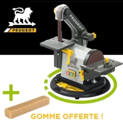 PEUGEOT EnergySand-127 Combiné Ponceur Pivotant 250W - Ponceuse à Bois Professionnelle, Diamètre 127mm