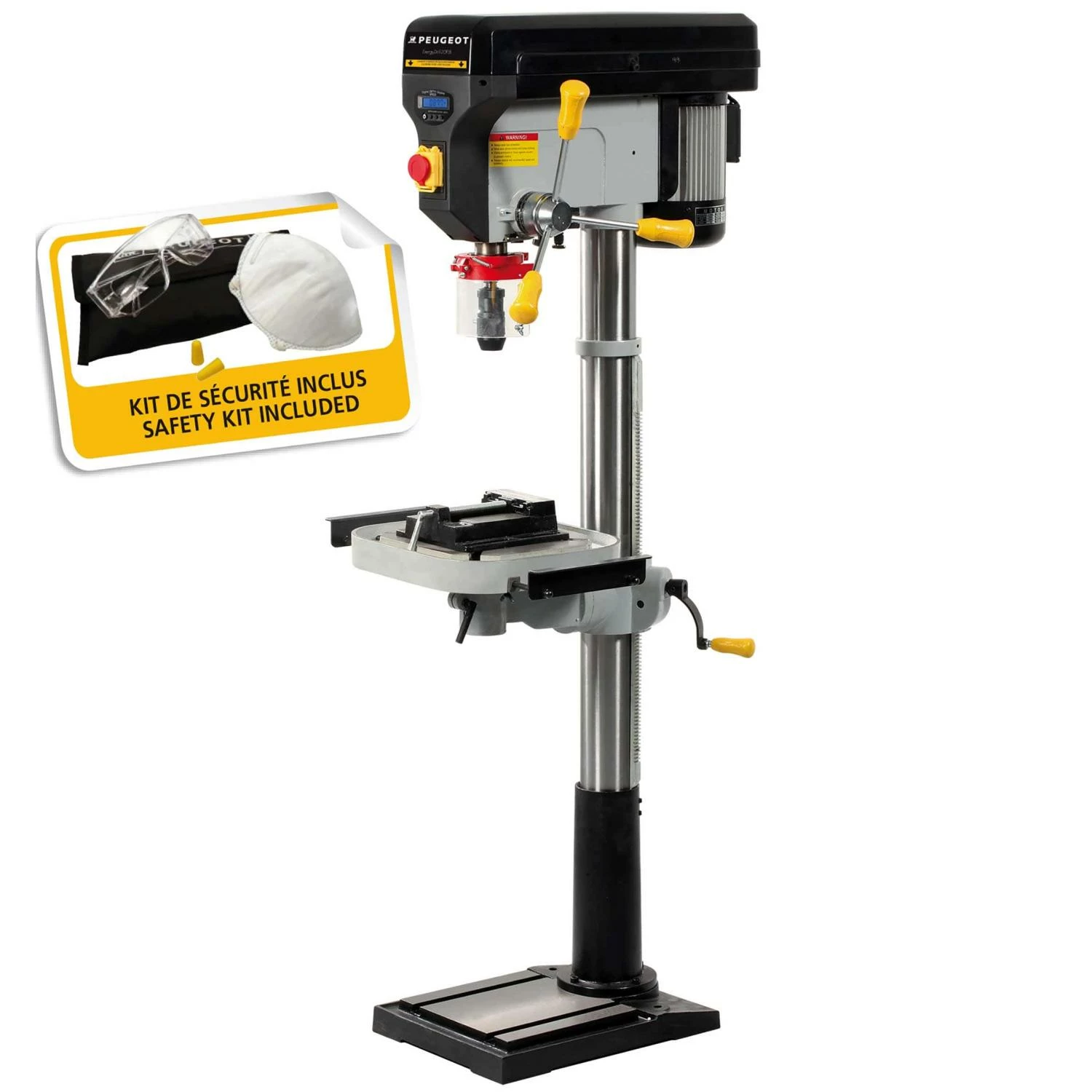 Perceuse à Colonne PEUGEOT EnergyDrill 20FLB 750 W avec Affichage Digital - 85 mm de Course de Broche – Image 2