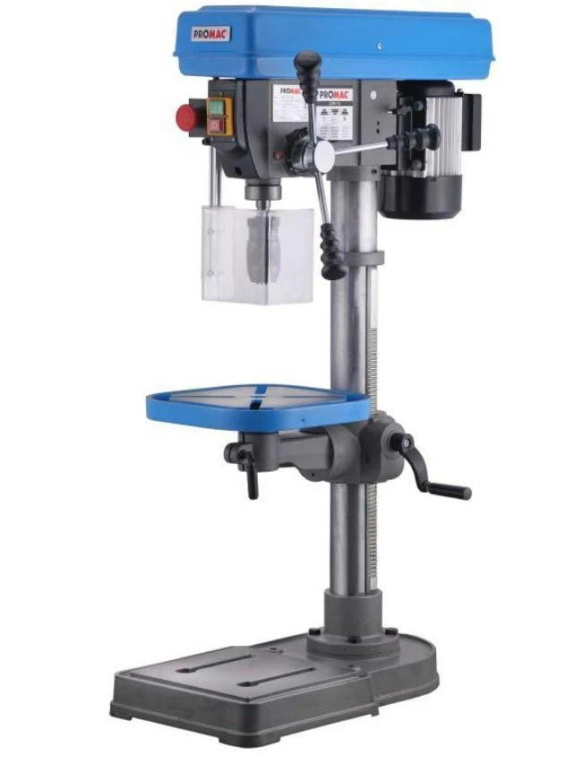 PROMAC 212B Perceuse d'Établi Métal Col de Cygne 168 mm - Capacité de Perçage 16 mm - 230V