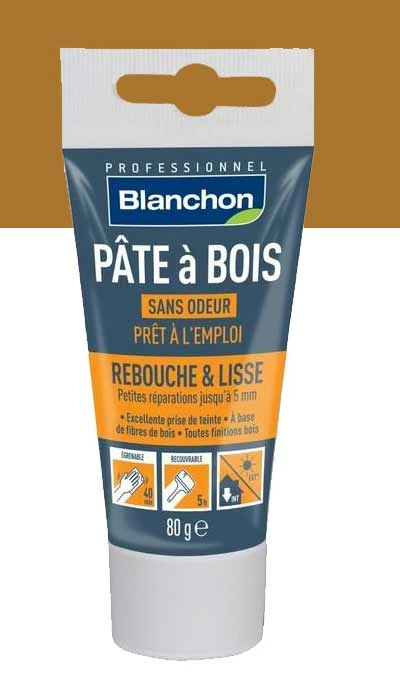 BLANCHON Pâte à Bois - Rebouchage & Lissage - 80g, 250g, 500g - Teintes Variées - Entretien du Bois – Image 8