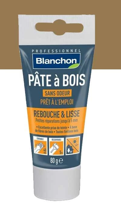 BLANCHON Pâte à Bois - Rebouchage & Lissage - 80g, 250g, 500g - Teintes Variées - Entretien du Bois – Image 9