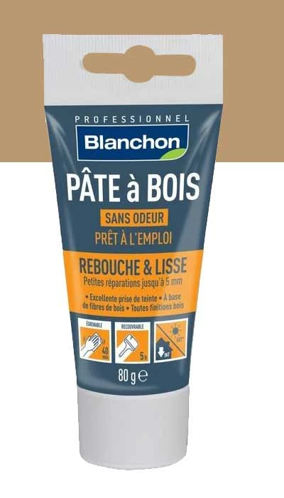 BLANCHON Pâte à Bois - Rebouchage & Lissage - 80g, 250g, 500g - Teintes Variées - Entretien du Bois – Image 12