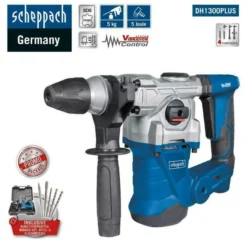 SCHEPPACH DH1300PLUS Perforateur 4 Fonctions - 4500 Coups/min - 1250 W - Outil Professionnel