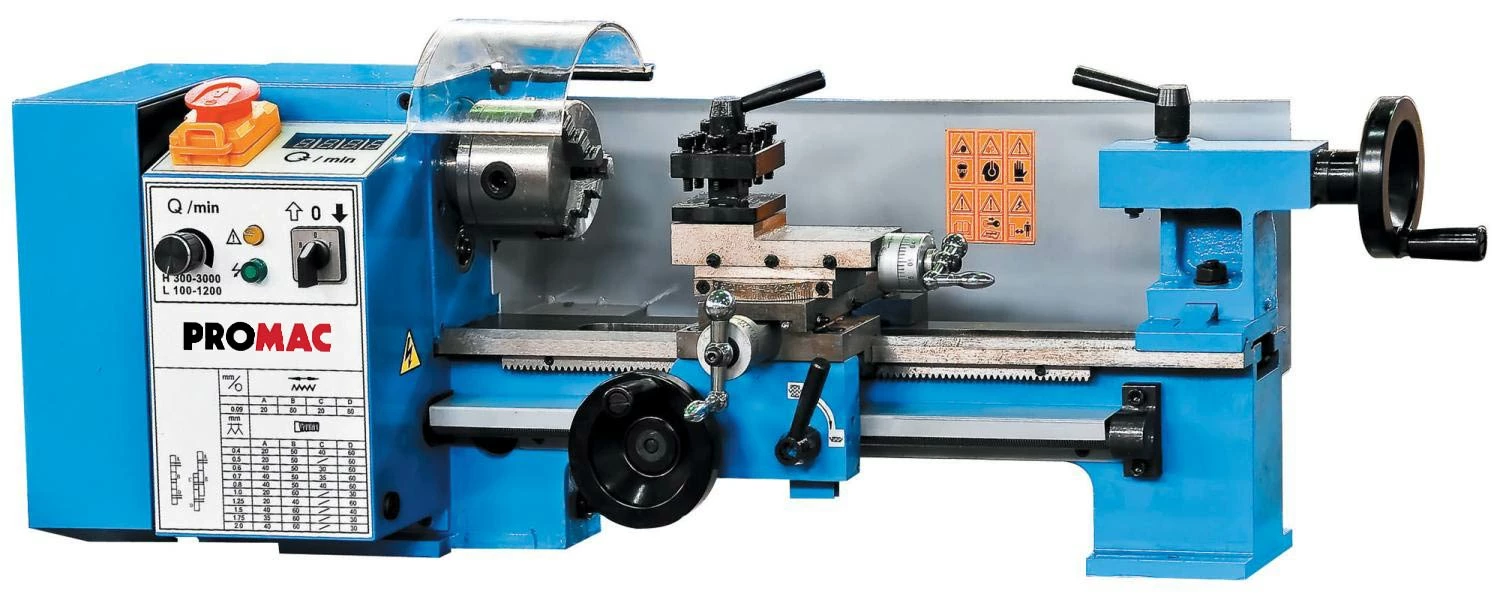 PROMAC - BD-7-M Tour à Métaux D'établi 230V 350W - Entre Pointes 300 Mm