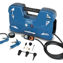 SCHEPPACH - Compresseur Portatif 2L 1100W avec 12 Accessoires, Pression Max 8 Bar | Idéal Bâtiment, Bois, Métal, Jardin